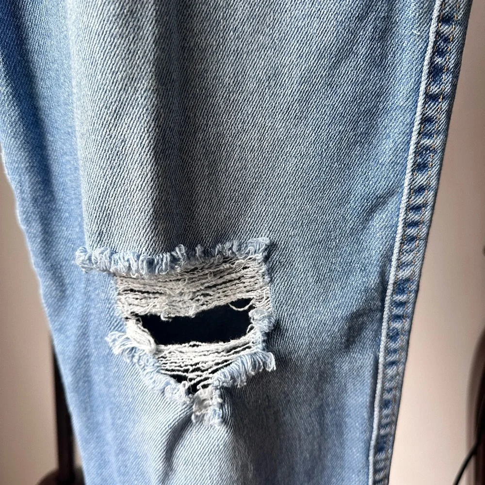 SIGNATURE LEVI HERITAGE BOYFRIEND DISTRESS KNEES WAIST 30 blue - Picture 6 of 8